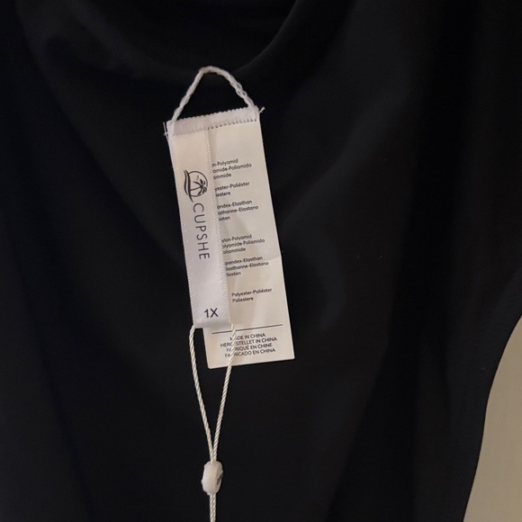 NWT Cupshe Leopard Print and Black Swimsuit size 1X - Picture 3 of 4